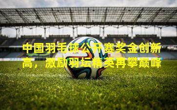 中国羽毛球公开赛奖金创新高，激励羽坛精英再攀巅峰